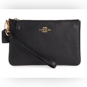 Leather Wristlet COACH. NEW